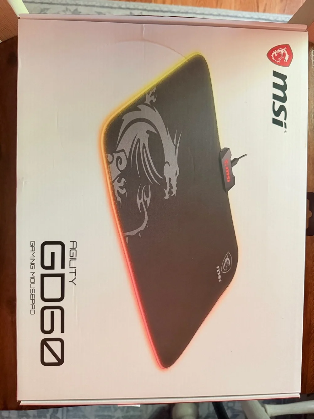 MSI GD60 Agility RGB Gaming Mousepad - Black with 6 lighting effects